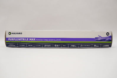 Halyard 44993 SafeSkin Purple Nitrile Max Powder-Free Exam Gloves M -Box of 50